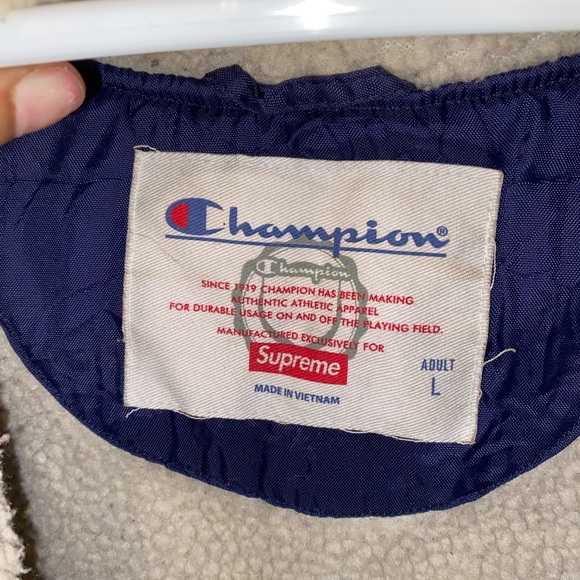 SUPREME X CHAMPION SHERPA zip up jacket  | Authentic - Picture 4 of 6